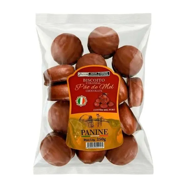 Biscoito Pão de Mel Panine 250g BISCOITO PANINE 250G PAO DE MEL