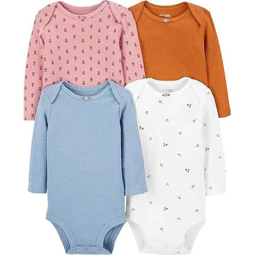 Conjunto Macacão Carter's Simple Joys 4 Peças para Recém Nascido Colorido A-BI