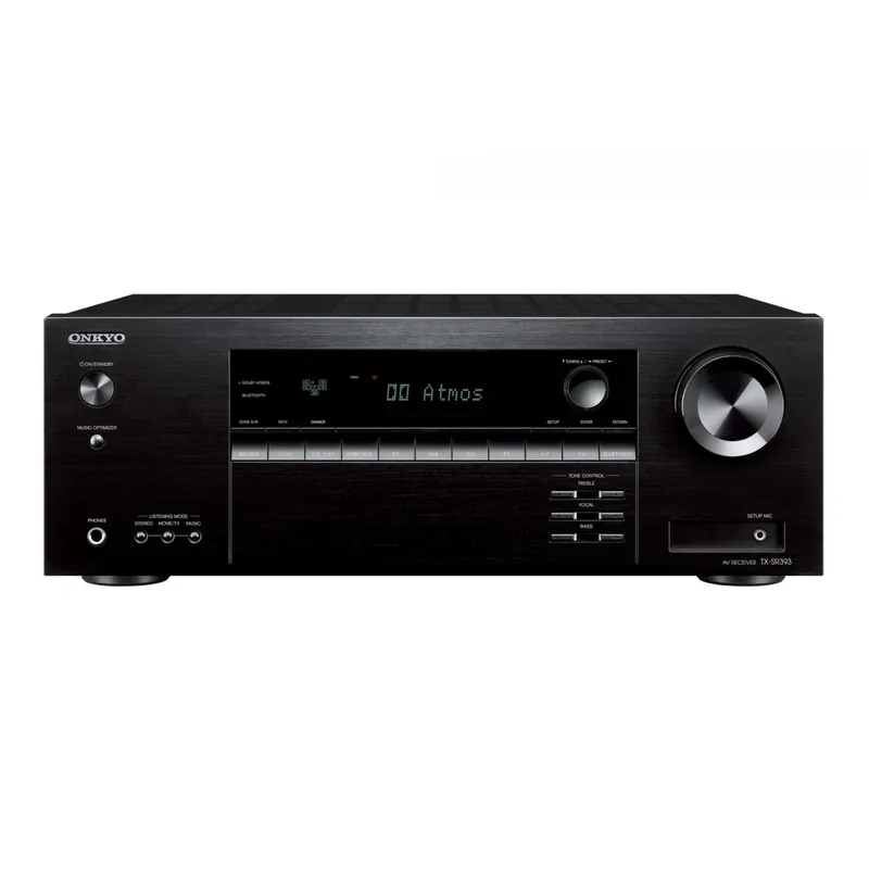 Receiver 5.2 canais 4K Onkyo TX-SR393 Bluetooth Virtual Dolby Atmos 110V