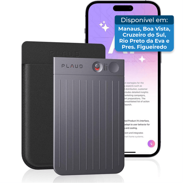 Gravador de Voz Plaud com IA 64GB Preto A-BI