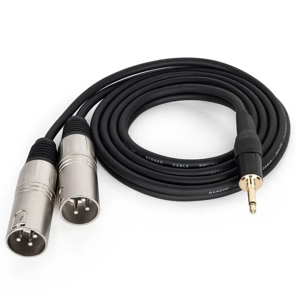 Cabo Adaptador P2 Mono para 2 XLR Macho 80 centímetros