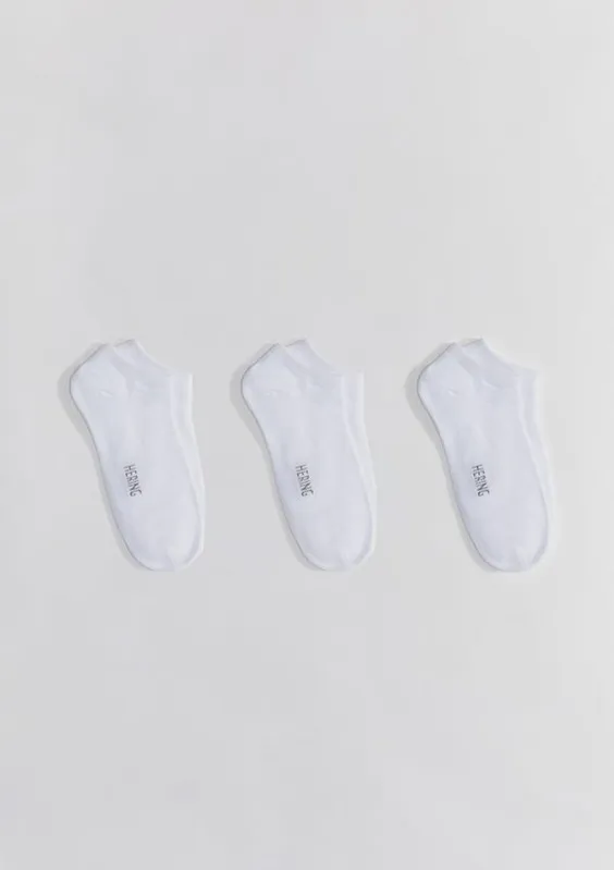 Kit 3 Pares De Meias Soquete Unissex - Branco P