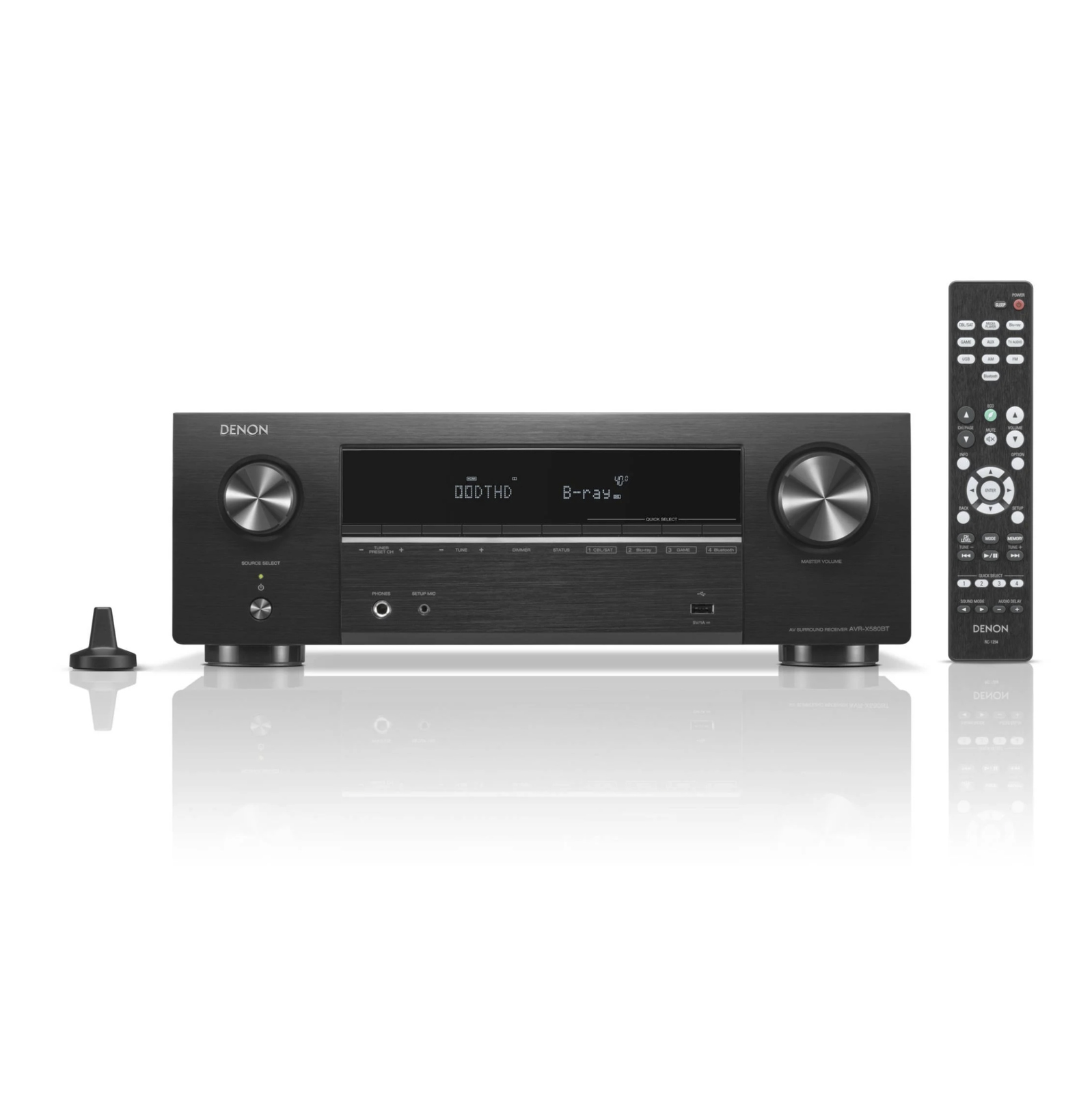 ( 220v ) Receiver Denon AVR-X580BT Bluetooth, Dolby Vision, HDR10+, 5.2 canais 8K ( 220v )