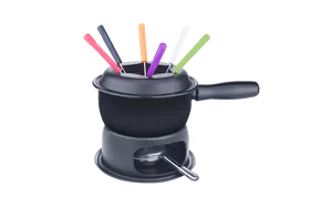Conjunto para Fondue 11 Peças - Fondue e Petiscos Preto