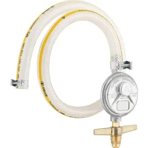 Regulador de Gás 505-01 para Botijão P13 com Mangueira de 1,20 m e 2 Abraçadeiras Uso Doméstico Aliança Importação Regulador de Gás 505-01 para Botijão P13 com Mangueira de 1,20 m Uso Doméstico Aliança Importação
