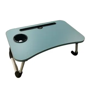 Bandeja Mesa de Apoio Dobrável Multifuncional Mdf Azul