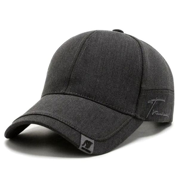 Boné De Algodão Masculino Classico Design Básico Ajustavel Cinza Escuro