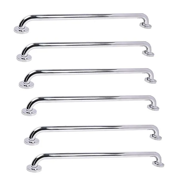 Kit 6 Barras de Apoio BSL3420 80cm Aço Inox para Banheiro e Corredor Acessibilidade Inox BSL Kit 6 Barras de Apoio BSL3420 80cm Aço Inox Acessibilidade Inox BSL