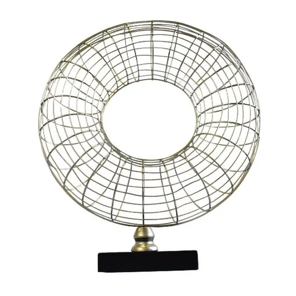 Escultura Em Metal Forma Circulo Espiral Md 8537 Entrecasa