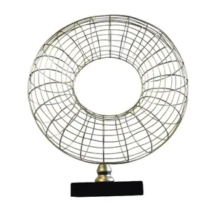 Escultura Em Metal Forma Circulo Espiral Md 8537 Entrecasa