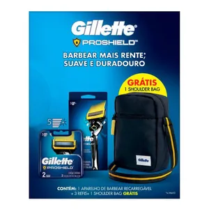 Kit Aparelho de Barbear Gillette Proshield + 2 Cargas Procter