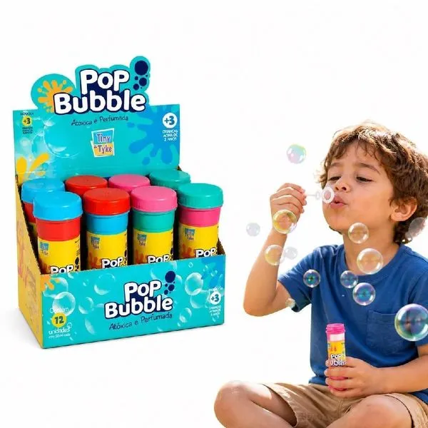 Kit Lança Bolha de Sabão Infantil com 12 Tubos DBL-713 para Festas e Lembrancinha Yeet Kit Lança Bolha de Sabão Infantil DBL-713 com 12 Tubos para Festa Yeet