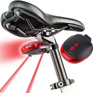 Lanterna Traseira para Bicicleta com Led e Laser Faixa de Sinalização no Chão Vermelho Yeet Lanterna Traseira Bike Led e Laser Sinalização de Chão Segurança Vermelho Yeet