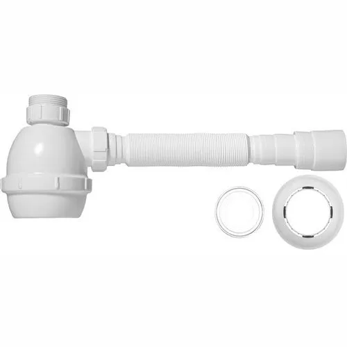 Sifão Universal Com Copo Blukit Para Pia, Tanque E Lavatório Branco (MP)