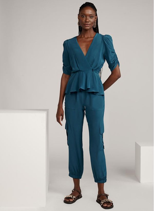 Blusa Le Lis Lua Seda Feminina 40