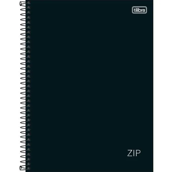 Caderno Universitário 20x1 320 Folhas Capa Dura Zip Preto