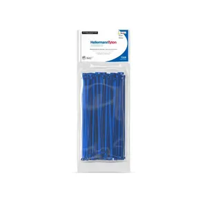 Abraçadeira de Nylon T50R 200x4,6mm Azul HellermannTyton - 100 Unidades Abracadeira Nylon T50R 200X4,6mm 100un Azul Hellermanntyton