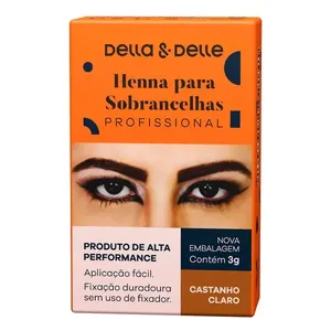 Henna Para Sobrancelha Della E Delle Castanho Claro 3g