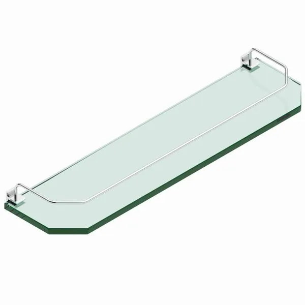 Porta Shampoo Blinglass Reto Vidro Verde Cromado (MP)