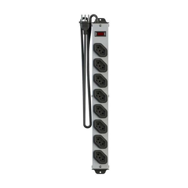 Filtro de Linha Qualitronix QFLM8 8 Tomadas Metálico com Proteção de Circuit Breaker