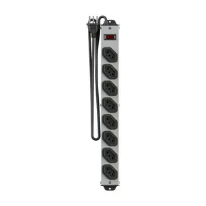 Filtro de Linha Qualitronix QFLM8 8 Tomadas Metálico com Proteção de Circuit Breaker