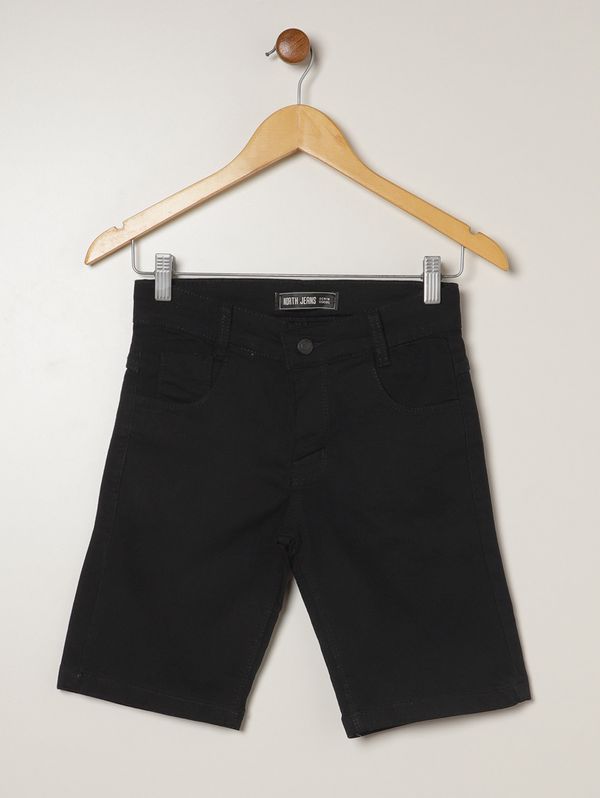 Bermuda Jeans Juvenil Para Menino - PRETO 14