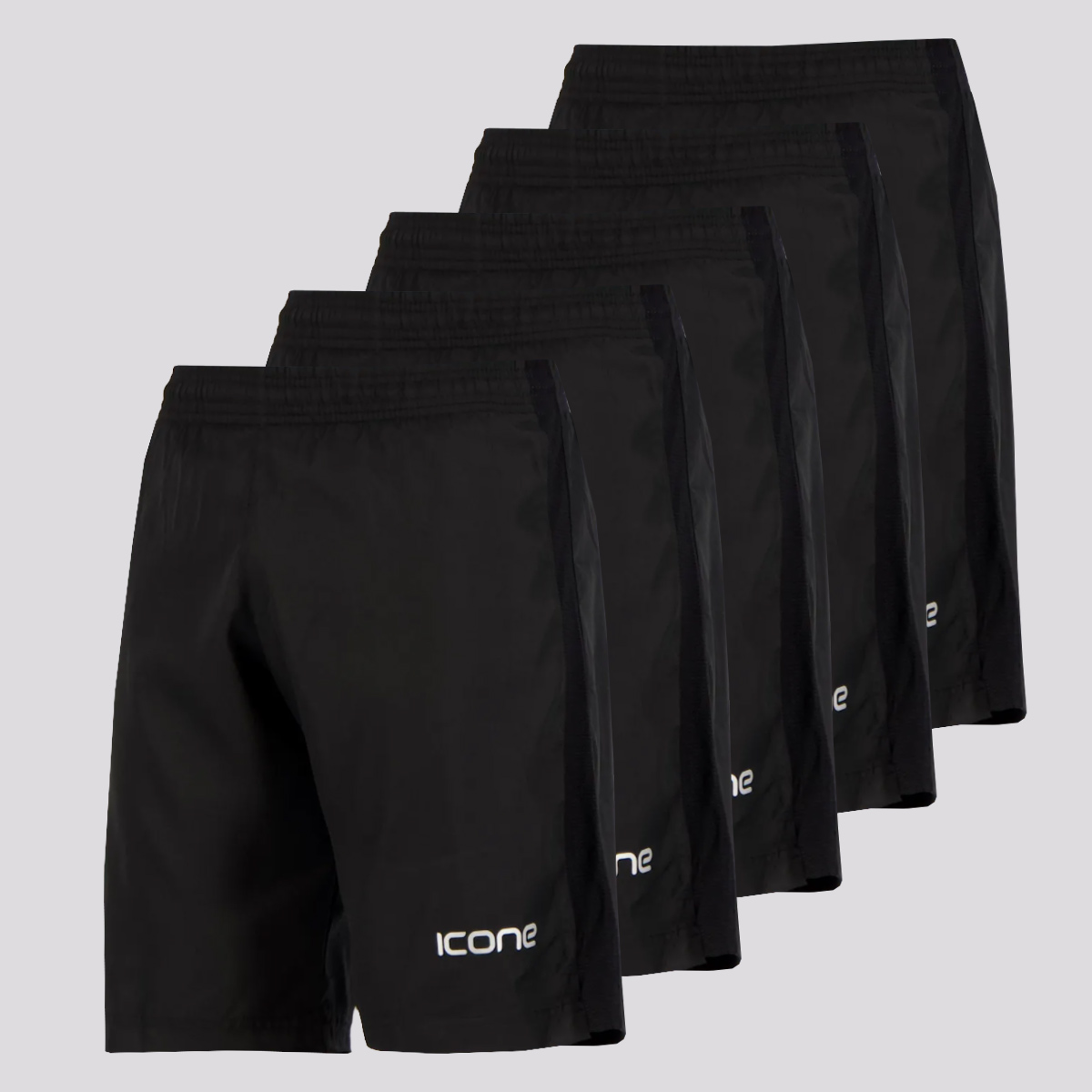 Kit de 5 Calções Ícone Sports Euro Preto