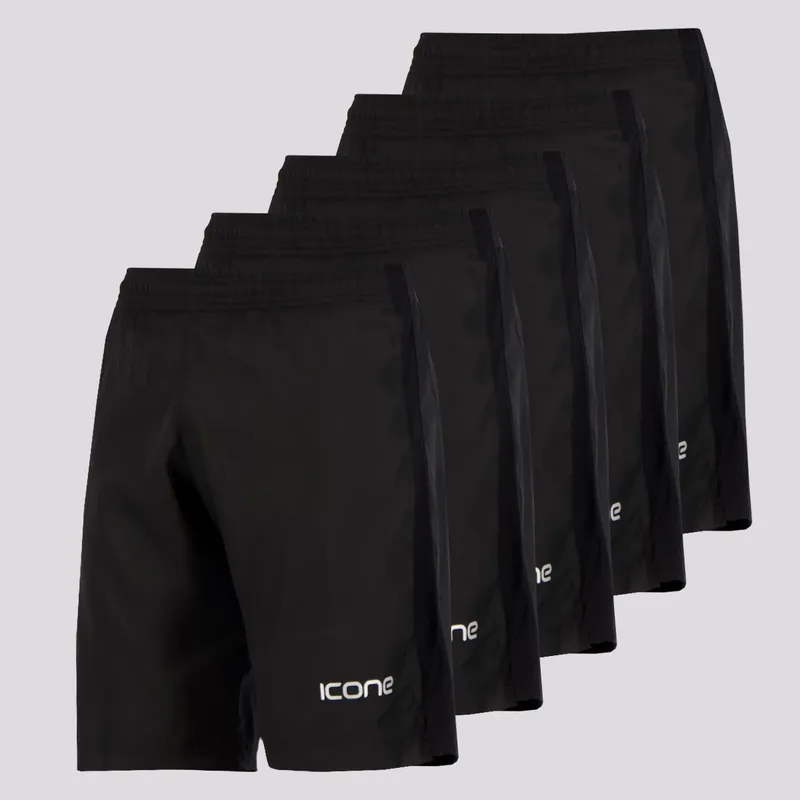 Kit de 5 Calções Ícone Sports Euro Preto