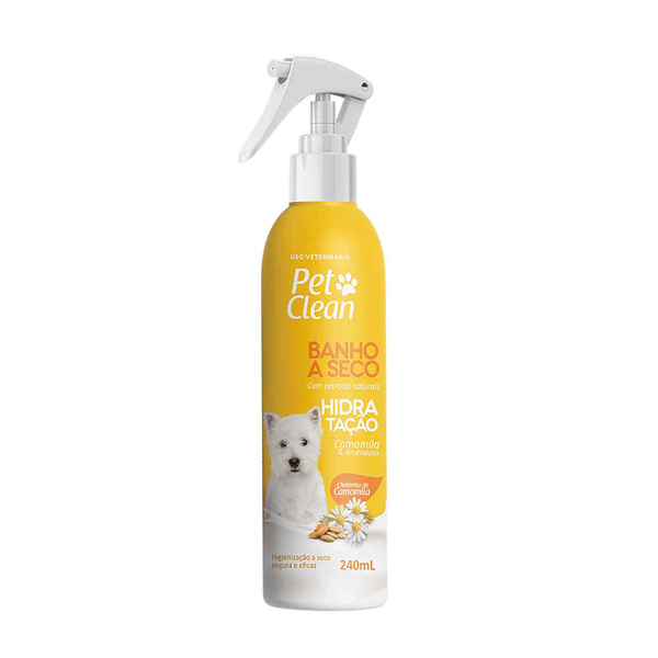 Banho a Seco para Cães e Gatos Hidratação Pet Clean 240ml