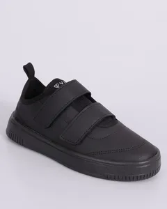 Tênis Infantil Casual com Velcro Preto 29