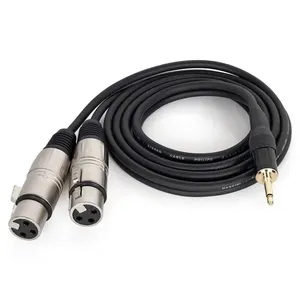 Cabo Adaptador P2 Mono para 2 XLR Femea 5 metros