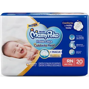 Fralda Infantil MamyPoko Calça Regular Tamanho RN 20 Unidades