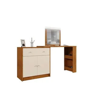 Penteadeira Camarim Aura 1 Gaveta com Espelho e Led 2 Portas MDP-MDF Loja Doce Lar Penteadeira Camarim Aura 1 Gaveta com Espelho e Led MDP Loja Doce Lar