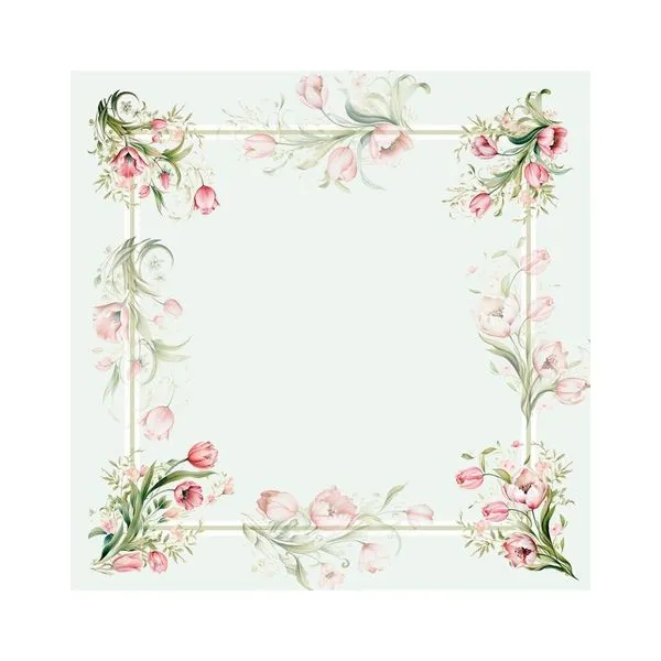 Guardanapo Estampado NSW Decor 45x45cm Tulipas 5938 (MP)