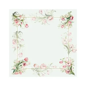 Guardanapo Estampado NSW Decor 45x45cm Tulipas 5938 (MP)