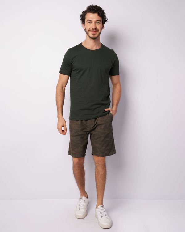 Bermuda Sarja Masculina Estampada Com Bolsos Verde GG