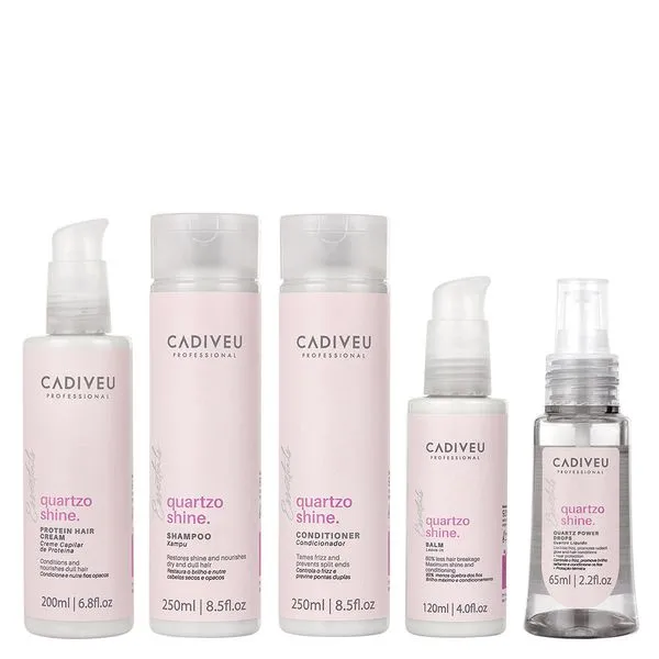Kit Cadiveu Essentials Quartzo Shine Cuidado Total - 5 Produtos Kit