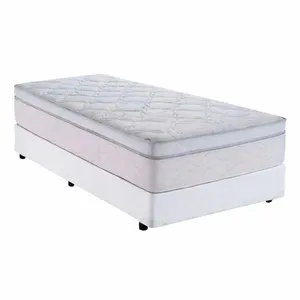 Cama Box Solteiro 88 Sintético Branco Com Colchão Toronto Molas Ensacadas Branco D33 32cm
