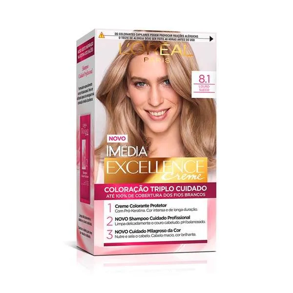 Tintura Imedia 8 1 Louro Claro Sueco TINT IMEDIA 8 1 LOURO CLARO SUECO