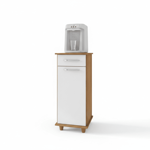 Balcão de Cozinha Multiuso 1 Porta 1 Gaveta Viena Freijó Off White - Fiorello
