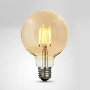 Lâmpada de LED LG95-SC-4W 2300K Filamento Squirrel Cage G95 Bivolt Amarelo GMH Lâmpada de LED LG95-SC-4W 2300K Filamento Squirrel Cage Amarelo GMH