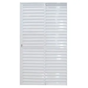Porta Balcão 1584 de Correr Esquerda Alumínio 210x150cm para Alvenaria Branco Porta Balcão 1584 de Correr Esquerda Alumínio 210x150cm Branco para Alvenaria
