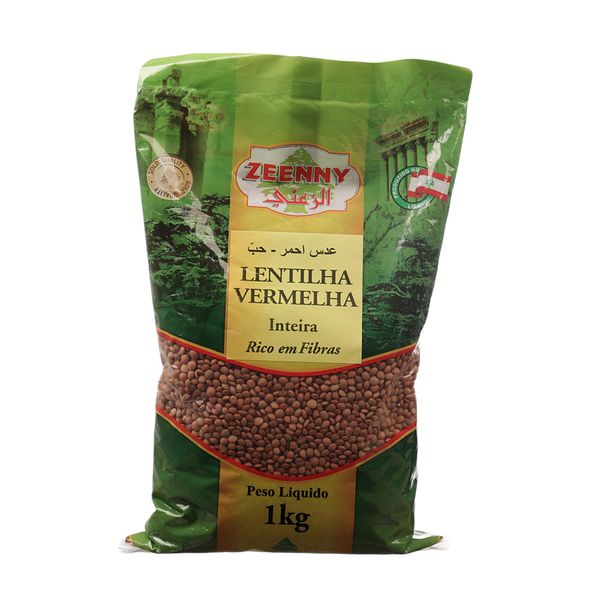 Lentilha Vermelha Inteira Libanês Zeenny 1Kg
