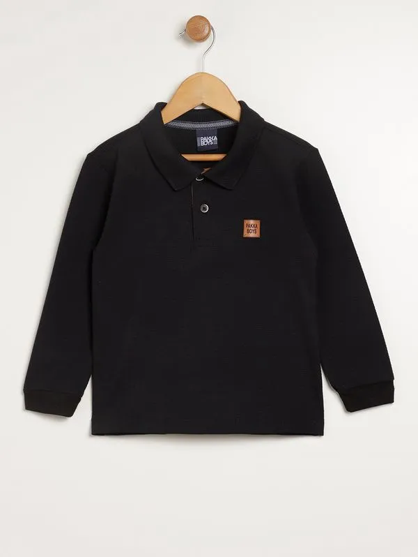 Polo Infantil Para Menino - PRETO 4