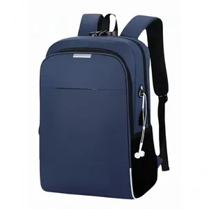 Mochila Executiva Para Notebook Com Entrada Usb Azul