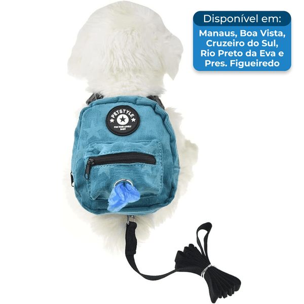 Mochila Para Cães Fladorepet Pequena/Média Azul A-BI