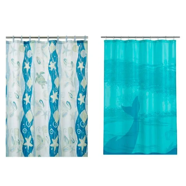 Cortina De Banho Kennedy De Plástico 183x183cm Sortido (MP)