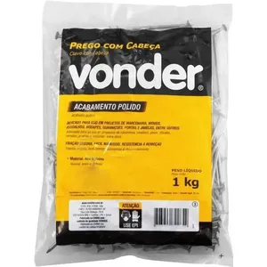 Prego Com Cabeça 16 X 27 (2,1-2 X 12) Polido 1 Kg Vonder