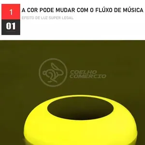 Lâmpada Led 12W E27 Rgb Colorida Com Caixa De Som