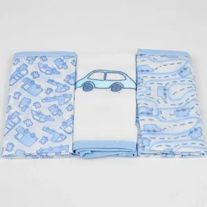 Kit Panos de Boca Composê com 3 Unidades Carro Azul